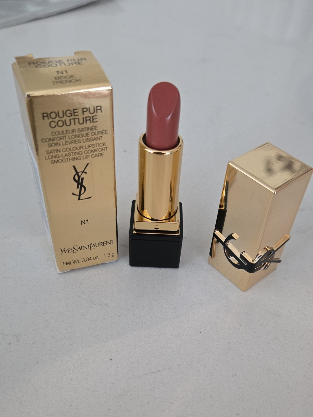 New In Box Never Used YSL lipstick N1 ROUGE PUR COUTURE N1 Beige Trench Lipstick